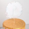 Топпер для торта "Жених и невеста в цветах" (пластик) 15см