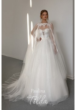 Свадебное платье Паулина с накидкой (айвори) р.42