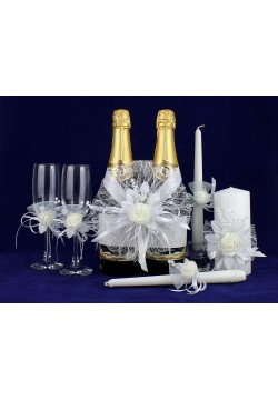 Комплект свадебный №69-2-3 белый