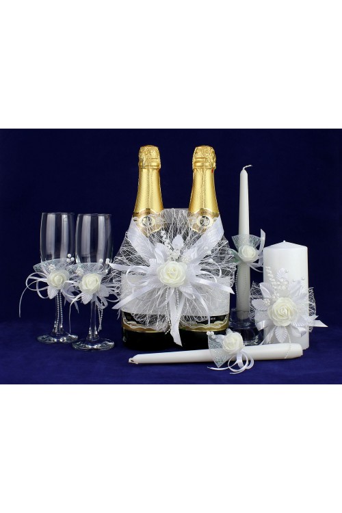 Комплект свадебный №69-2-3 белый