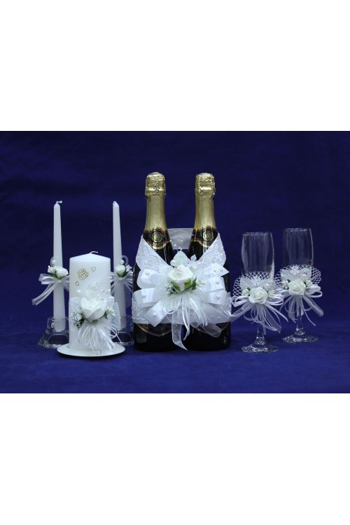 Комплект свадебный №50-4-1 белый