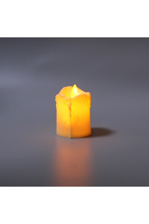 Свеча светодиодная Цилиндр (дрожит огонёк) 7*5 см