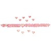 Гирлянда-буквы "С Днём свадьбы!" розовая, 16*260 см +сердца