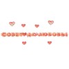 Гирлянда-буквы "Совет да Любовь!" красная, 16*250 см +сердца