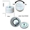 Свеча LED 3,6*4,5см мерцание, фитиль (тёплый белый свет)