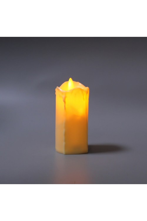 Свеча светодиодная Цилиндр (дрожит огонёк) 10,5*5см