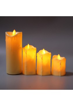 Свеча светодиодная Цилиндр (дрожит огонёк) 10,5*5см