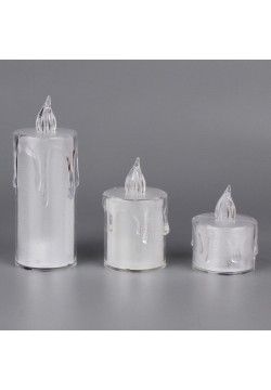 Свеча светодиодная "Блеск" 6,5*3,6 см (жёлтый свет)