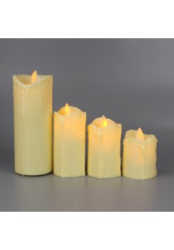 Свеча светодиодная Цилиндр (дрожит огонёк) 15*6см