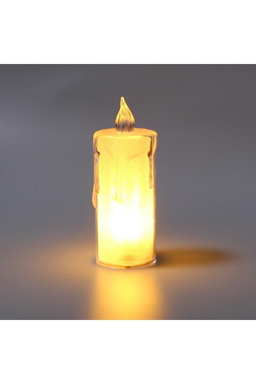 Свеча светодиодная "Блеск" 10*3,6 см (жёлтый свет)