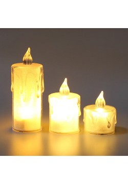 Свеча светодиодная "Блеск" 10*3,6 см (жёлтый свет)