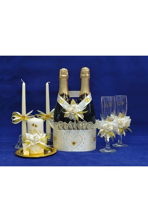 Комплект свадебный №51 кремовый