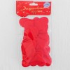 Сердечки 5 см, текстиль, красный (25 шт)