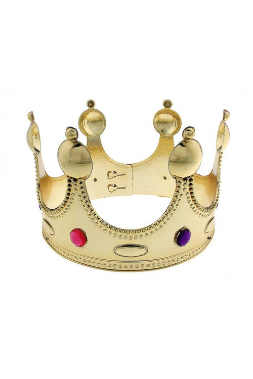 Корона королевская золотая (пластик) 55*12см