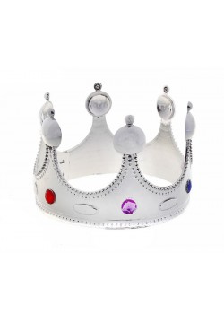 Корона королевская серебряная (пластик)
