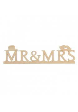 Надпись для фото "Mr&Ms" 39,5*10см (дерево)