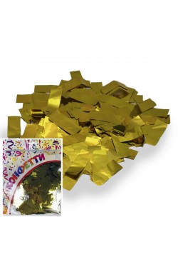 Конфетти фольга Прямоугольники золото 100гр, 2*5см