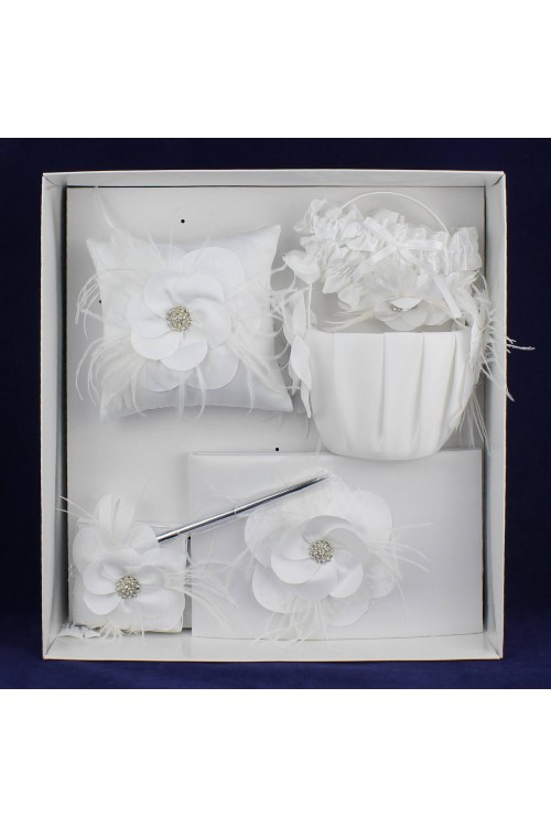 Комплект свадебный "Цветок" 5в1 (белый)