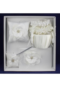 Комплект свадебный "Цветок" 5в1 (айвори)